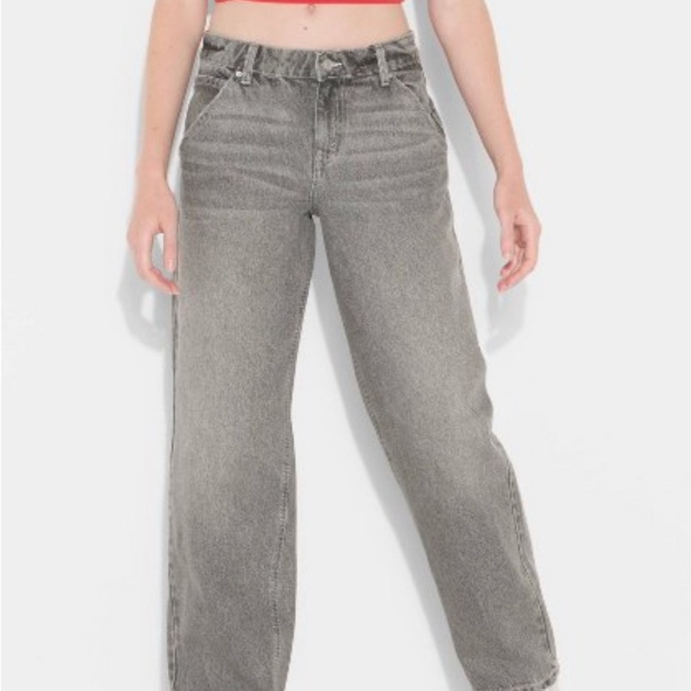 Classic Shiny Gray Women's Jeans